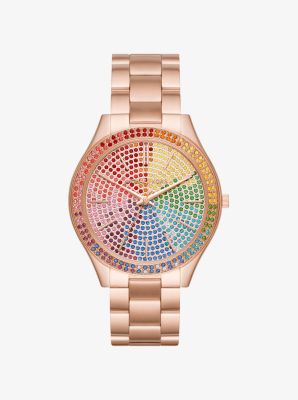 Oversized Slim Runway Rose Gold-Tone Watch