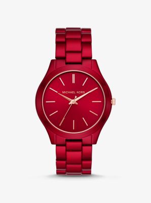 michael kors runway red watch