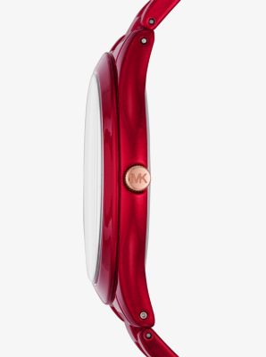 Michael kors slim 2024 runway red watch