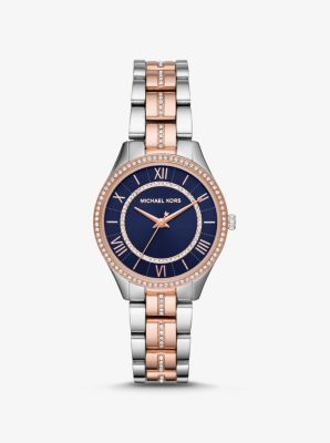 lauryn pave silver tone watch