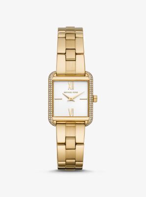 michael kors watch square gold