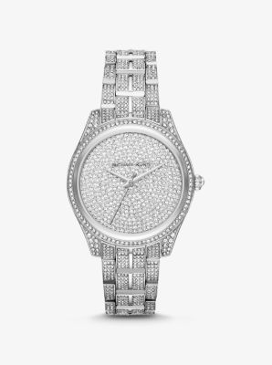 Lauryn pave on sale silver tone watch