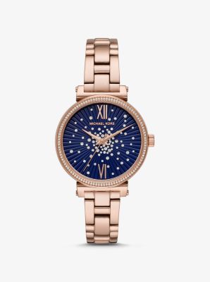 sofie pave rose gold tone watch