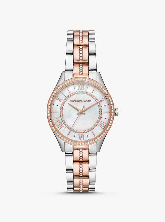 Mini Lauryn Pavé Two-Tone Watch image number 0