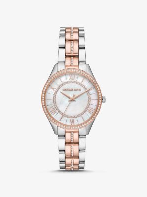 Pavé Two-Tone Watch and Heart Bracelet Set | Michael Kors