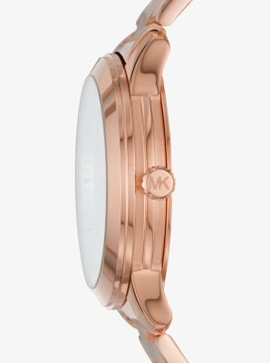 Runway Rose Gold Tone and Leather Interchangeable Watch Set