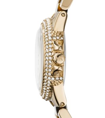 Petite Camille Embellished Tortoise Acetate and Gold-Tone Stainless Steel Watch