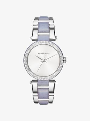 Delray Pavé Silver-Tone and Acetate Watch | Michael Kors