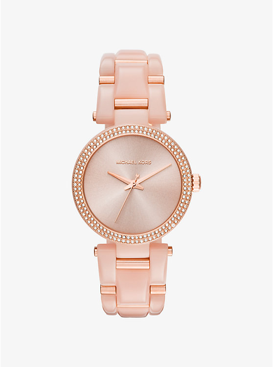 Delray Pavé Rose Gold-Tone and Acetate Watch | Michael Kors Canada