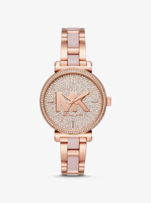 Michael Kors Women's Melissa Three-Hand Rose Gold-Tone Steel Watch