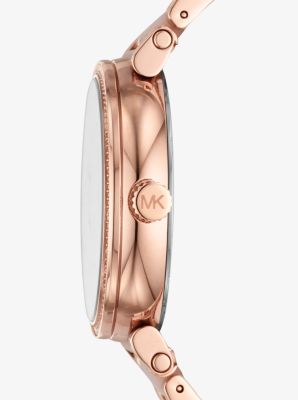 Michael kors sofie cheap pave rose gold watch