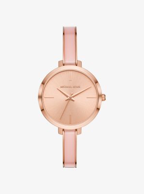 Jaryn Rose Gold-Tone and Acetate Watch | Michael Kors