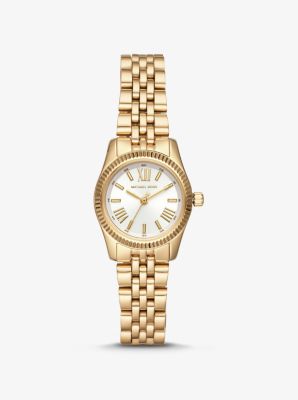 mk lexington gold watch