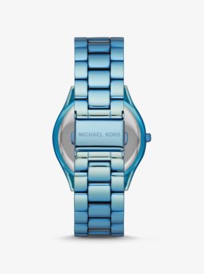 Montre michael kors bleu new arrivals