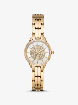 mk gold tone watch