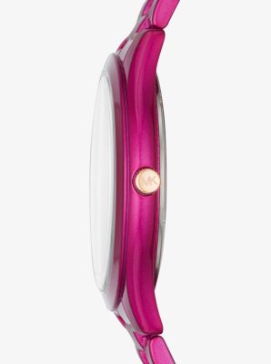 Slim Runway Pink Coated Watch Michael Kors