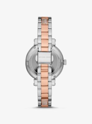 Sofie Pav Two Tone Logo Watch Michael Kors