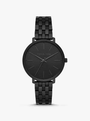 michael kors black and white watch