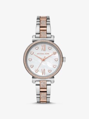 michael kors sofie two tone watch