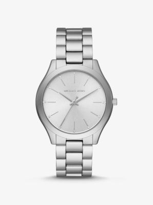 Slim Runway Silver-Tone Aluminum Watch | Michael Kors