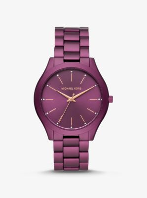 Slim Runway Plum-Tone Aluminum Watch | Michael Kors