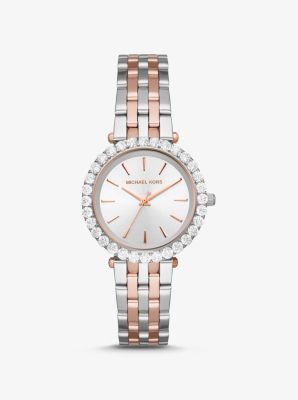 michael kors darci two tone watch