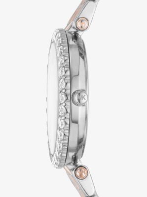 Zweifarbige Armbanduhr Darci mit Pavé-Fassung image number 1