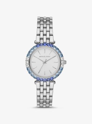 michael kors silver tone watch