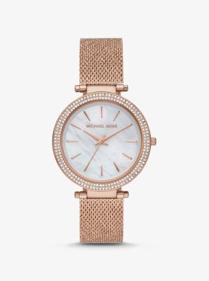 mk rose watch