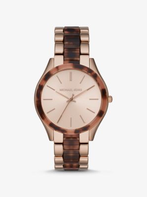 michael kors slim runway watch rose gold