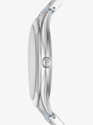 Oversized Slim Runway Silver-Tone and Acetate Watch