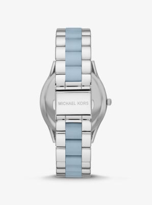 michael kors oversized runway watch silver