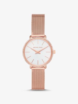 Orologio Pyper mini tonalità oro rosa con pavé image number 0