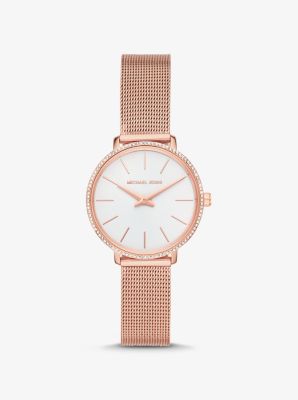 Mini Pyper Pavé Rose Gold-Tone Watch | Michael Kors