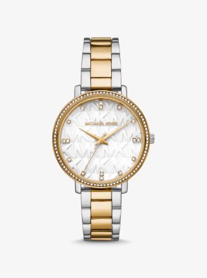 Pyper Pave Two Tone Logo Watch