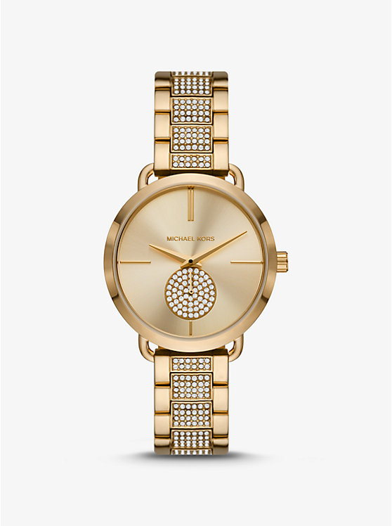 Mini Portia Pavé Gold-Tone Watch image number 0