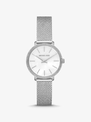 Michael kors pyper watch hot sale silver