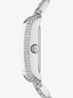 Mini Emery Pav&eacute; Silver-Tone Watch
