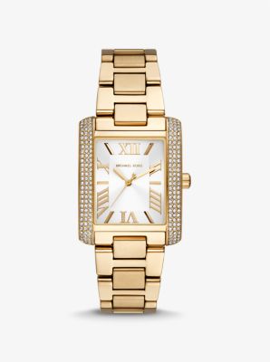 Oversized Emery Pave Gold Tone Watch Michael Kors Canada