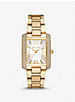 Oversized Emery Pavé Gold Tone Watch image number 0
