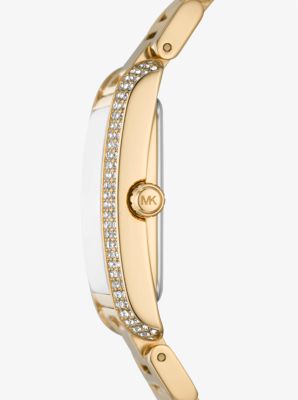 Oversized Emery Pavé Gold Tone Watch | Michael Kors