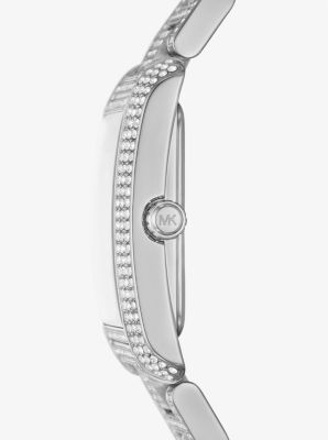 Oversized Emery Pavé Silver-Tone Watch | Michael Kors