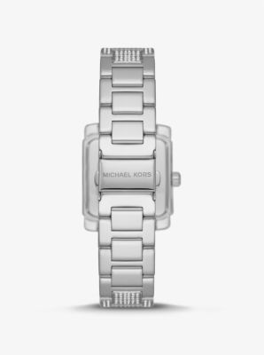 Oversized Emery Pavé Silver-Tone Watch | Michael Kors Canada