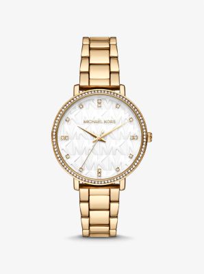 Reloj Pyper dorado con logotipo en relieve image number 0