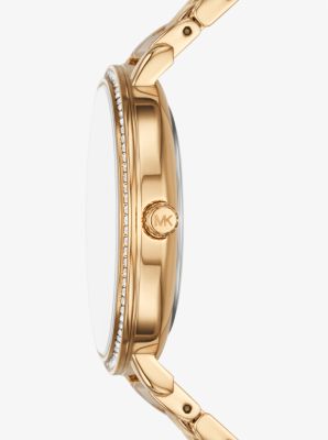 Pyper Gold-Tone Embossed Logo Watch