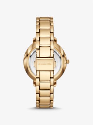 Pyper Gold-Tone Embossed Logo Watch image number 2