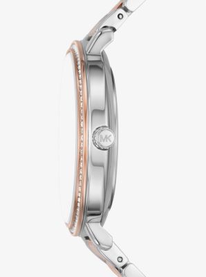 Pyper Two-Tone Embossed Logo Watch | Michael Kors