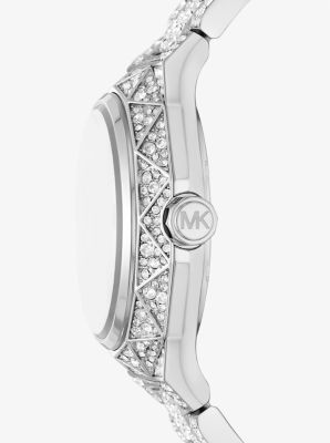 Oversized Raquel Pavé Silver-Tone Watch image number 1