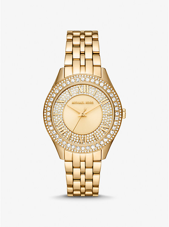 Harlowe Pavé Gold-Tone Watch image number 0