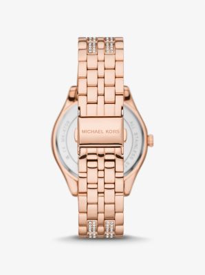 Orologio Harlowe tonalità oro rosa con pavé image number 2